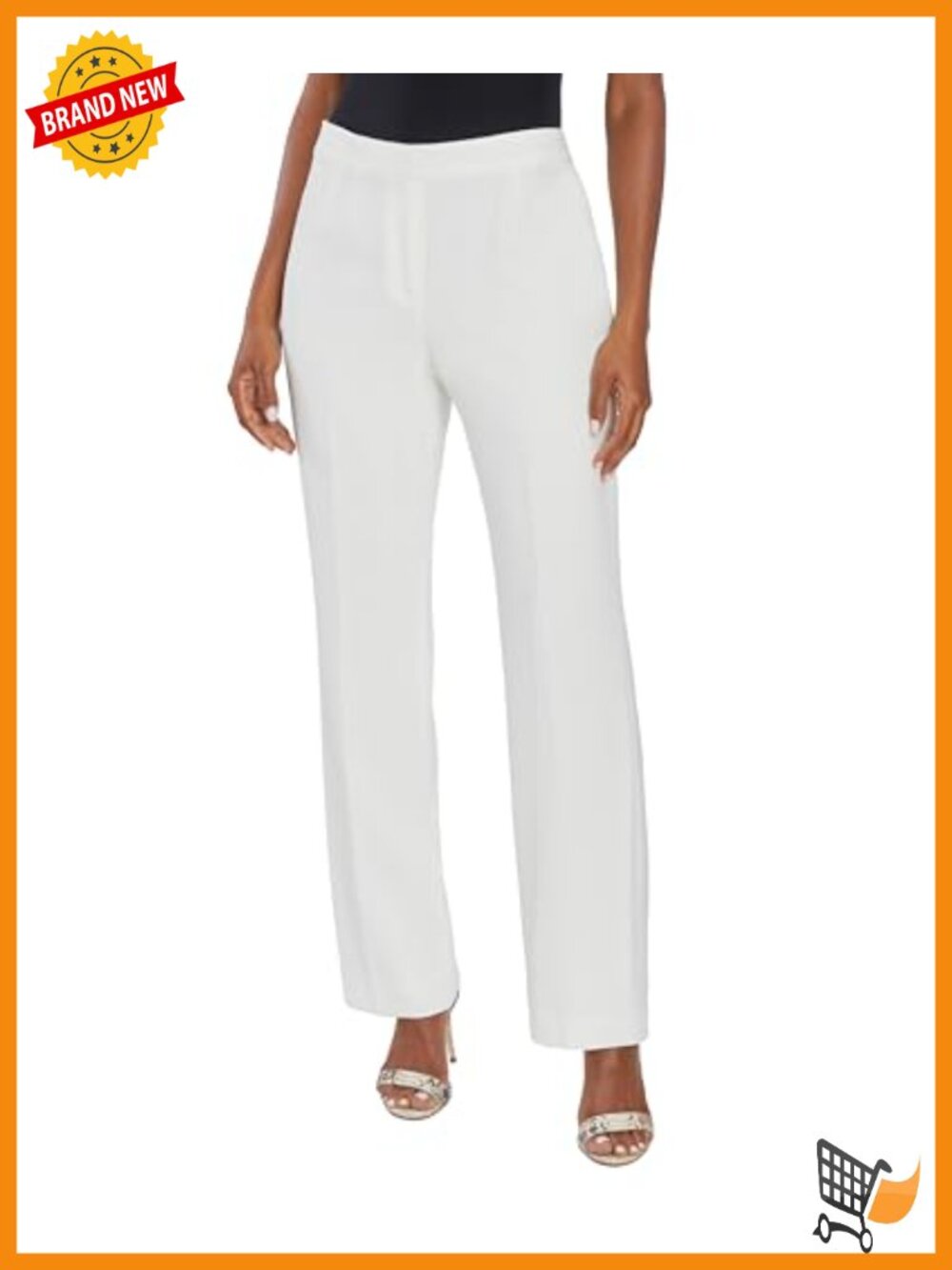 Women's Stretch Crepe Trouser Pant Fully Lined Business Casual Work